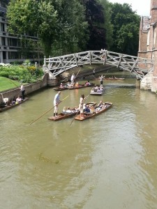 Watching the punts on the river