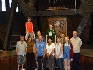 Church Gresley ringers in Liverpool Cathedral Ringing Chamber